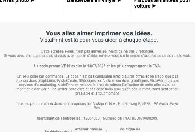 Vistaprint Code Promo