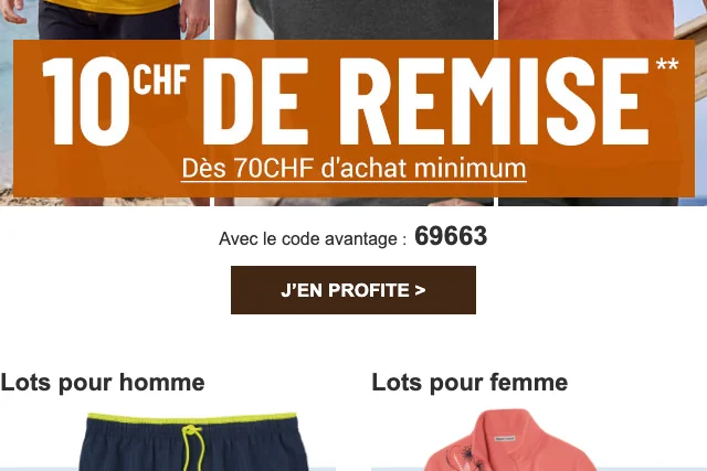 Preuve du coupon - Atlas for men - Code promo Atlas For Men : [[10CHF de réduction]] dès 70CHF d'achat - Expiré