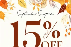 September surprise: Flat 15% OFF 🎉