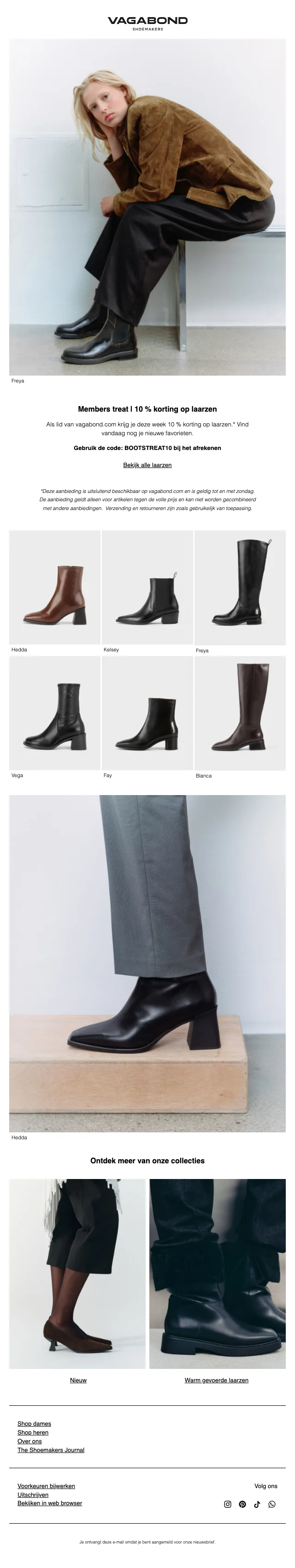 Preuve du coupon - Vagabond - 10% de réduction sur les bottes, offre réservée aux membres
