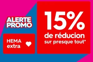 🚨 alerte promo : 15% de réduction sur presque tout avec HEMA extra