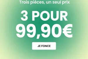 Trois pièces pour 99,90€, c'est tout