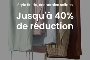 💨 Pantalons légers, avec des prix qui le sont tout autant. Jusqu'à -40 %.