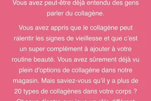 Votre corps a plus de 20 types de collagène !