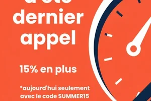 Dernier appel : -15% avec SUMMER15