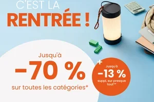 C'est la rentrée ! Profitez de jusqu'à 70 % de remise & -13 % suppl. 🧡