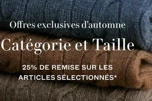 Découvrez les offres d’automne par catégorie et taille