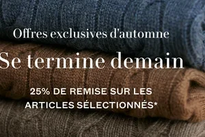 Ne manquez pas notre réduction de 25 %, valable jusqu’à demain