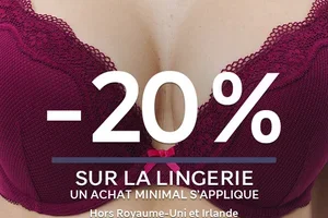 -20 % sur la lingerie
