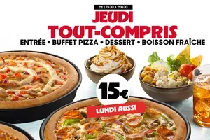 🍕 Jeudi Tout Compris avec Buffet Pizza pour 15 €