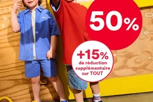 Jusqu'à -50 % et -15 % supplémentaire sur tout 🛍️