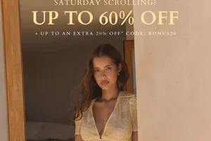 Up to 60% off + up to an extra 20% off.