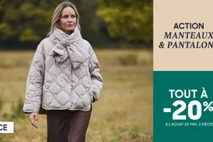 ACTION MANTEAUX & PANTALONS : TOUT À -20%