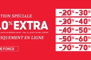 -10% EXTRA sur TOUS les produits remisés !