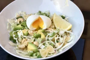 Votre recette offerte : Salade de pâtes et oeuf mollet