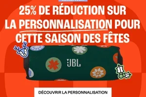 25% de réduction sur la personnalisation
