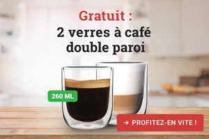 Des verres luxueux gratuits avec votre commande de café