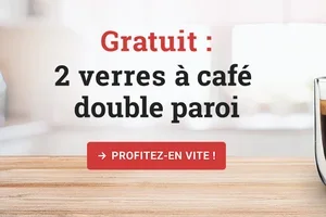 Des verres luxueux gratuits avec votre commande de café