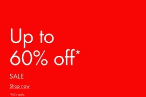 Sale, now with up to 60% off