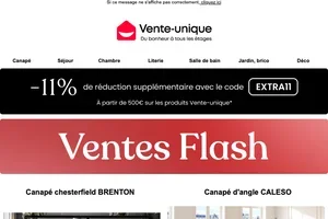 Cher client, découvrez les ventes flash de la semaine