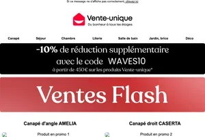 Cher client, découvrez les ventes flash de la semaine