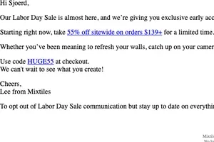Starting NOW: Labor Day Sale!