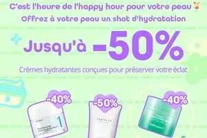 Jusqu'à -50% : Pause boisson pour votre peau 🍹