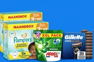 Topmerken HUNT: 20 Gillette-mesjes €44,95 en 140 Ariel-pods €32,95