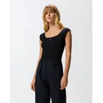 Top côtelé à logo Love Birds