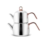 Karaca Urban Induction Base Midi Teapot Set, Rosegold