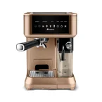 Karaca MyCaffe Barista S10 Automatic Espresso, Latte &amp; Cappuccino Machine with Integrated Milk Tank – Walnut Brown