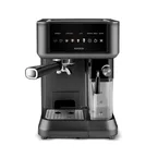 Karaca MyCaffe Barista S10 Automatic Espresso, Latte &amp; Cappuccino Machine with Integrated Milk Tank – Matte Black