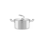 Karaca 5Ply PowerSteel 316+ Stainless Steel Shallow Casserole &amp; Lid, 28 cm, Silver