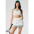 Brassière En Maille Tennis Club - Blanc/Spruce Green