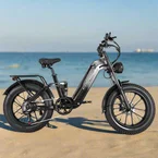 CMACEWHEEL V20 750W Vélo Tout Terrain 20" Fat Bike 960Wh Vélo Électrique à Suspension Complète avec Capteur de Couple Batterie 48V 20Ah