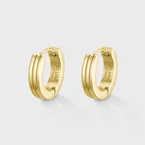 Essentielle Textured Mini Hoop Earrings, Gold Colour