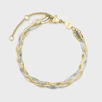 Élevé Braided Snake Bracelet, Two-Tone