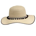 Chapeau Femme Capeline pompons noirs