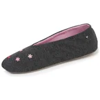 Chaussons ballerines Femme velours bio Gris chiné