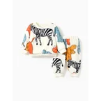 2pcs Baby Boy Animal-patterned Childlike Style Set Colorful