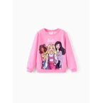 Sweat-shirt rose fuchsia à imprimé Barbie pour enfant, motif Noël