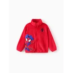 Veste zippée en flanelle à col montant Spider-Man pour tout-petit garçon Marvel Rouge