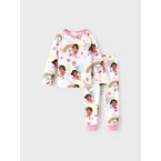 Pyjama 2 pièces Dora pour petite fille, en maille de coton blanc