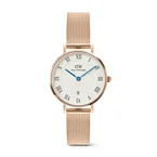 Petite Roman Numerals Date Rose Gold