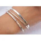 Set de trois bracelets en argent sterling 925 de haute qualité