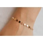 Bracelet pastilles plaqué or
