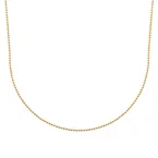 Collier chaîne boules plaqué or
