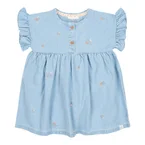 Robe Courte À Manches Courtes En Denim