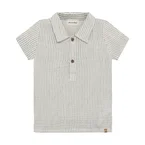 Minymo Chemise à Manches Courtes Rayée Odyssey Gray