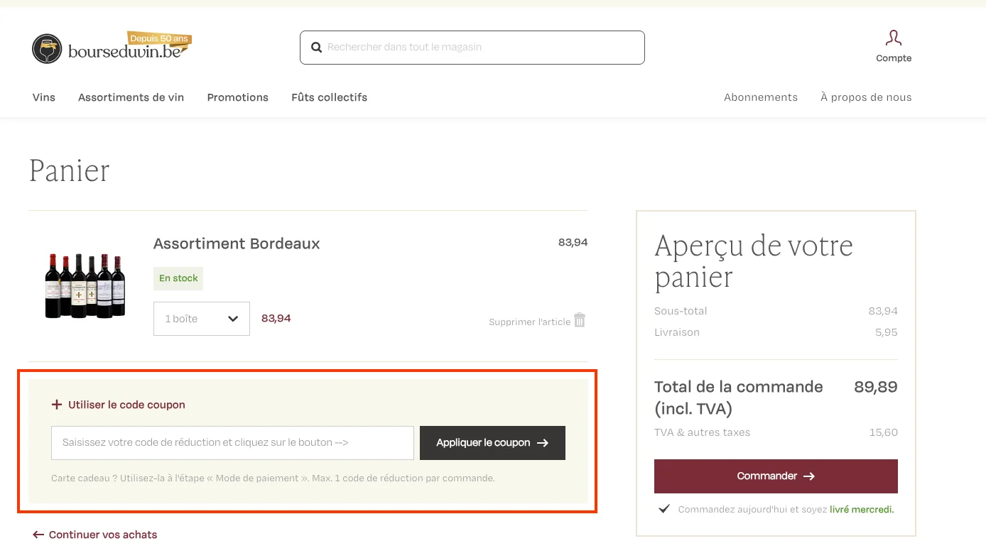 Comment utiliser - Bourse du Vin